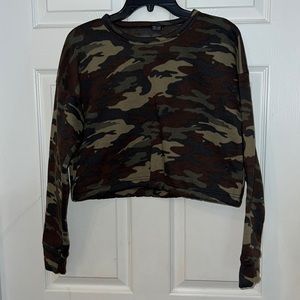 Cropped Camouflage Sweater